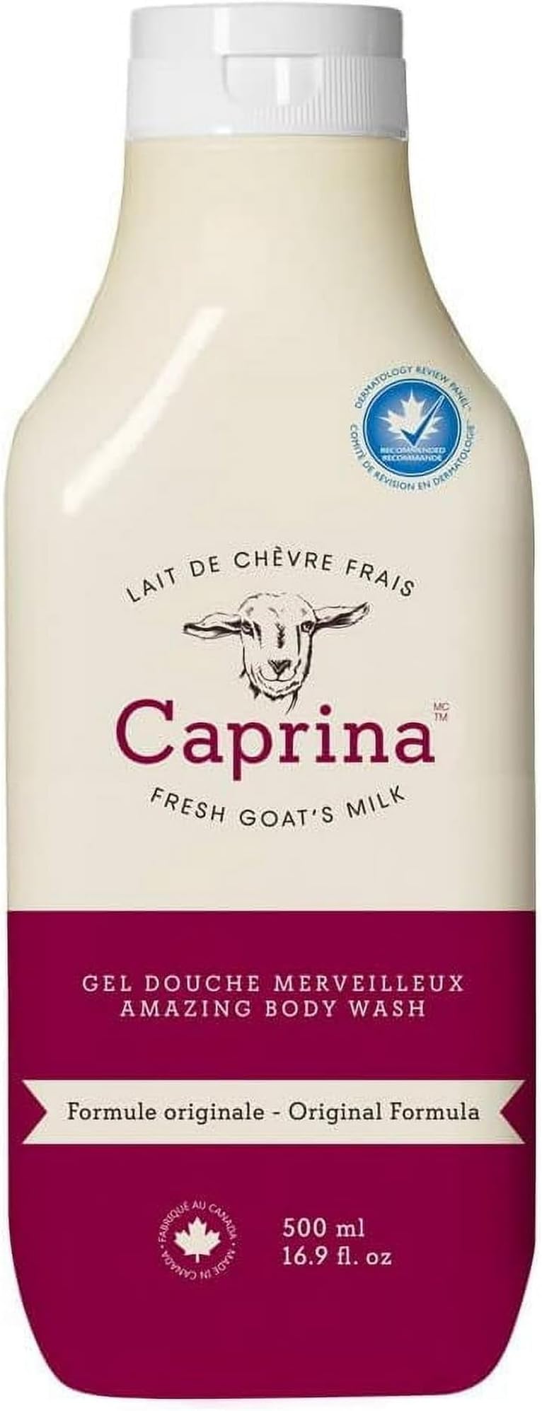 Caprina by Canus Fresh Goat's Milk Body Wash, Original 16.9 oz (Single)