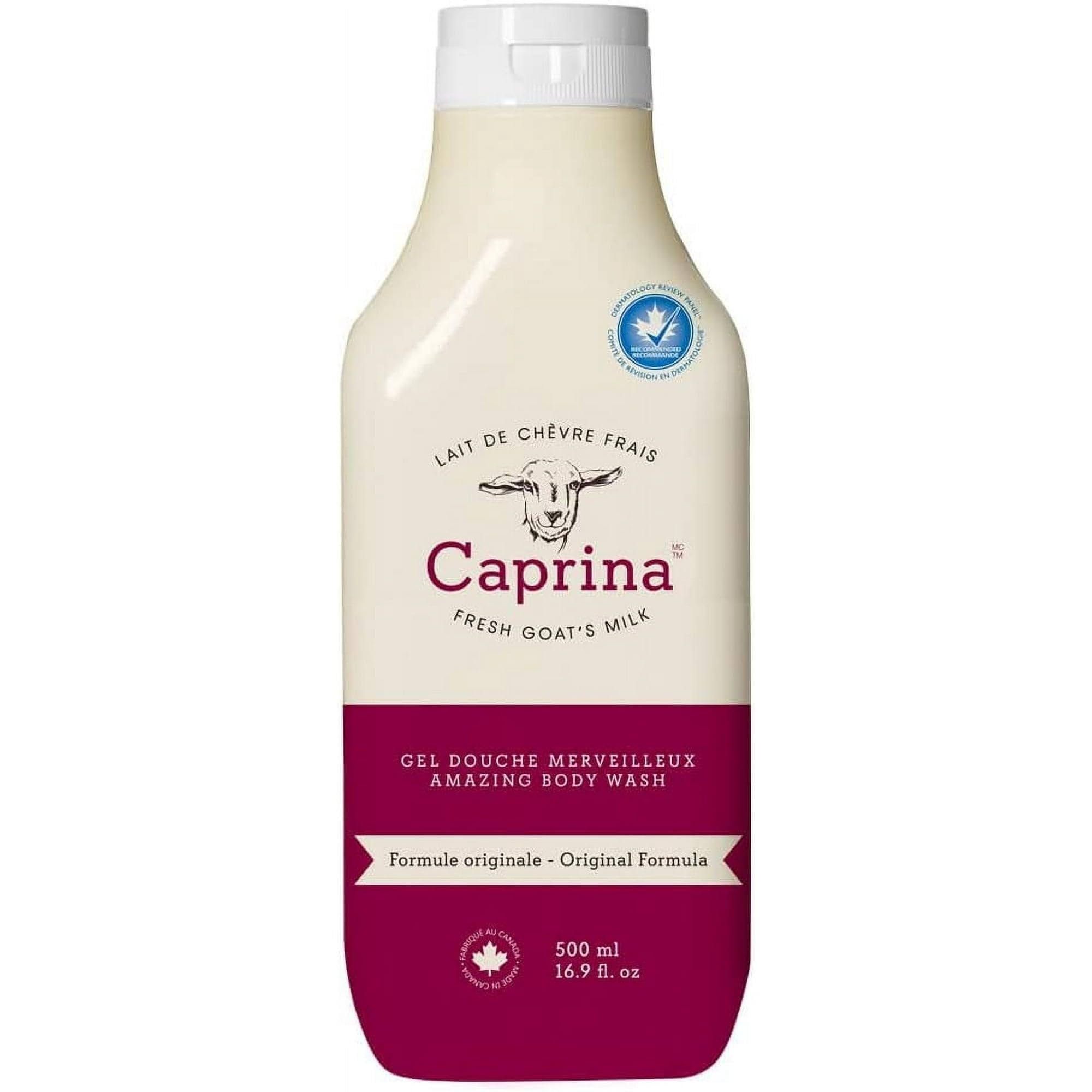 Caprina by Canus Fresh Goat's Milk Body Wash, Original 16.9 oz (Single)