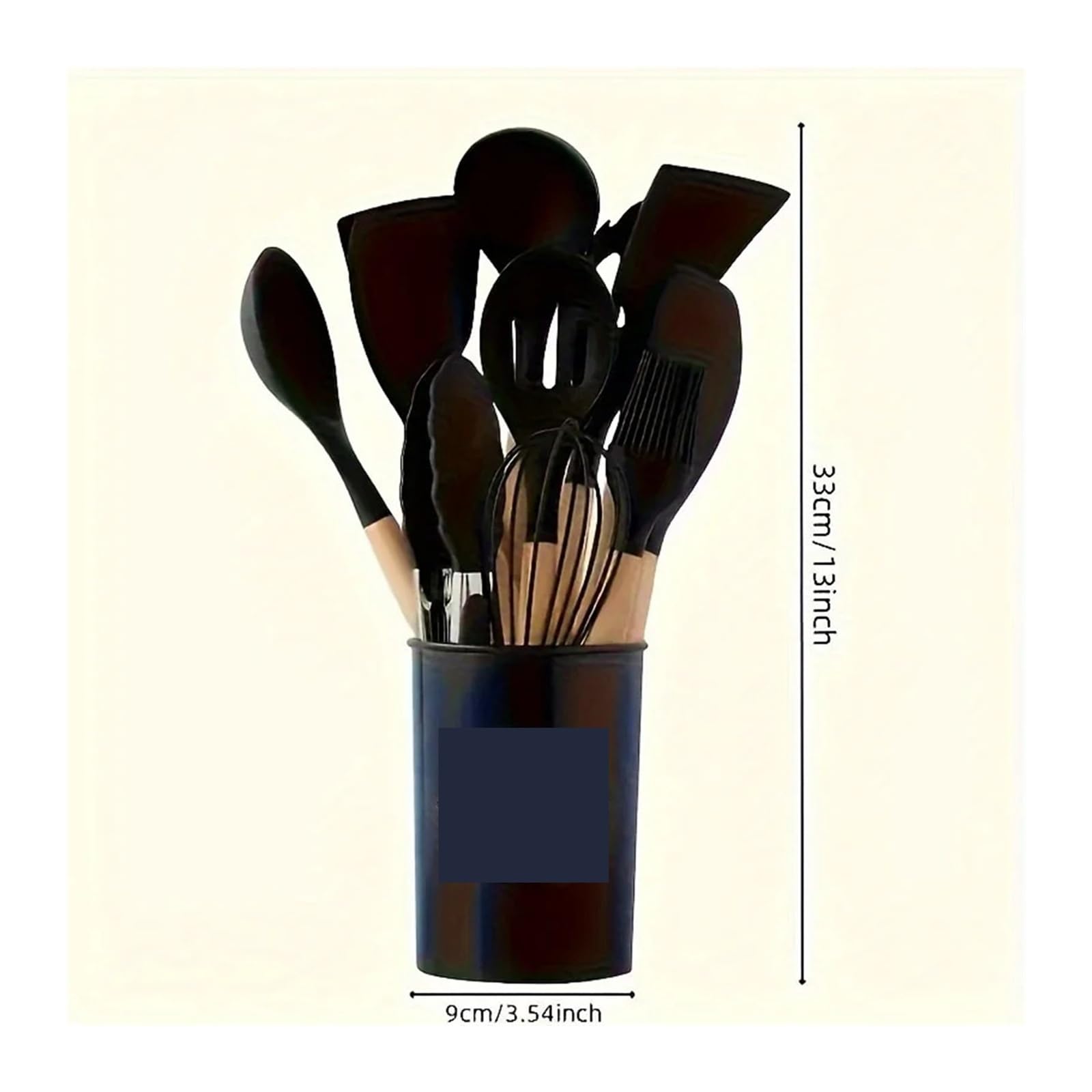 Küchenutensilien-Set mit Holzgriffen, Koch- und Backutensilien inklusive Spatel(Pink)