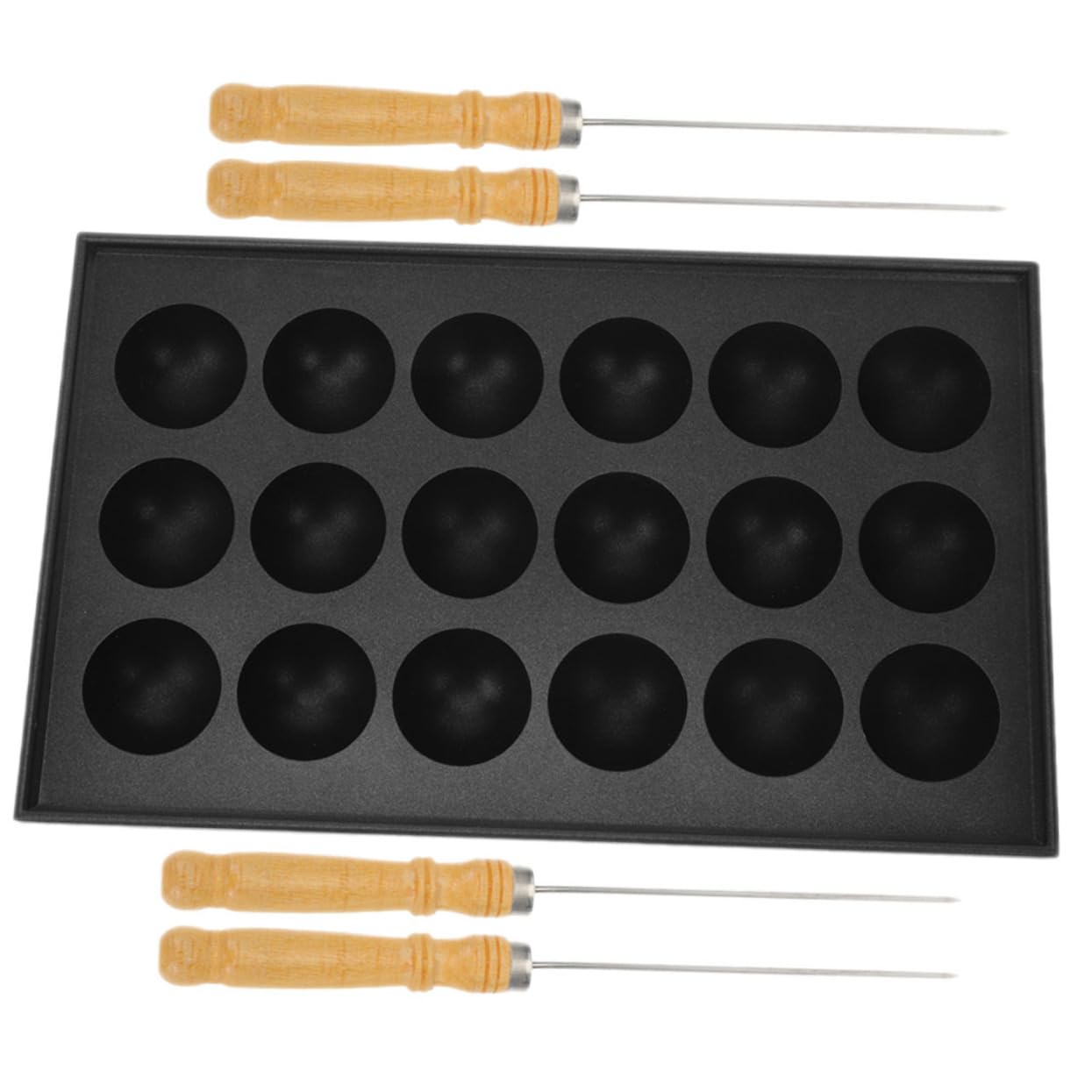 Poêle à frire Aebleskiver antiadhésive pour boules de poulpe