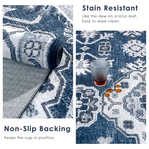 VK VK·LIVING 2x6 Machine Washable Rug Vintage Floral Runner Area Rugs - image 3