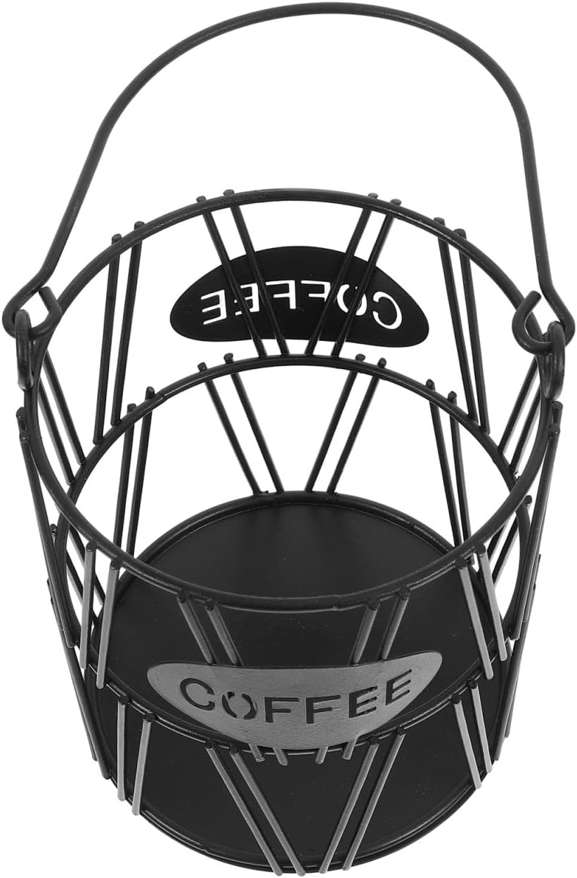 Coffee Pod Holder Basket Compact Storage Organizer for Kitchen Counter Coffee Bar Accessory