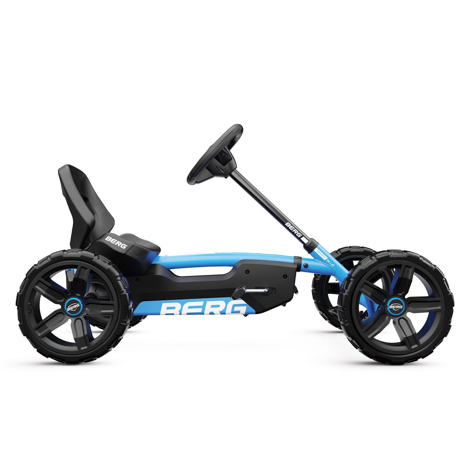 BERG Kart a Pedales Reppy Bleu | Azul, 2, 5-6 años, cuadro resistente, asiento regulable, volante regulable