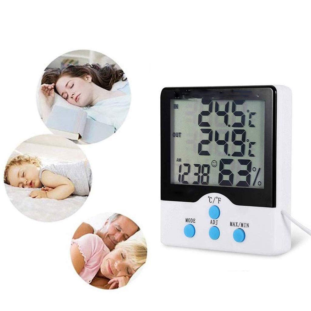Termometr pokojowy - wewnętrzny elektroniczny miernik temperatury i wilgotności, precyzyjny termometr temperatury w pomieszczeniu domowym