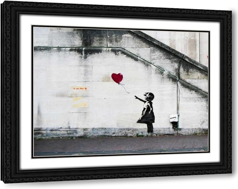ArtDirect South Bank London-graffiti attributed to Banksy - detail Custom Framed Art Print Giclee Print or Canvas Options with Various Sizes and Customization by Anonymous