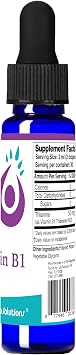 Life Solutions Vitamin B1 Dropper 2 oz - Thiamine B1 Supplement - Essential B1 Vitamins for Energy Boost and Nervous System Support - Liquid Formula for Easy Absorption