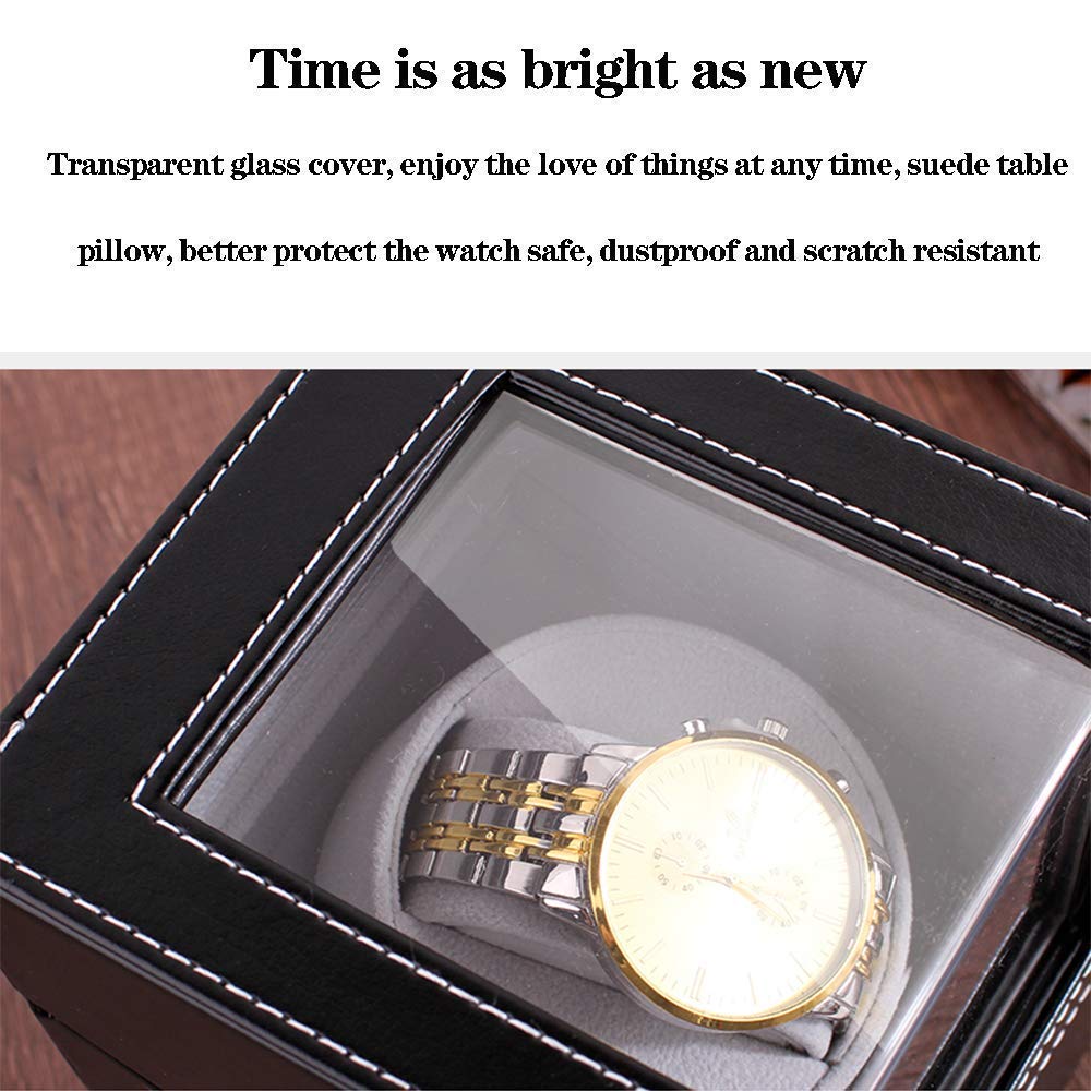 Bobinadora de Reloj, bobinadora automática de Reloj, Almohada de Cuero PU, Durabilidad Duradera, Motor silencioso, Caja agitadora de Reloj