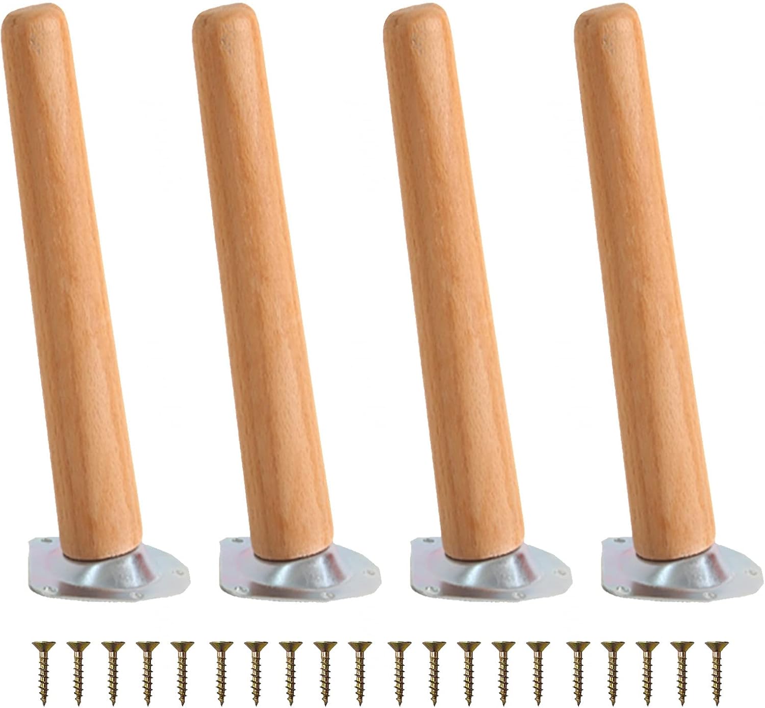 Pxzybd 4 Pcs Wooden Furniture Legs,Modern Oblique Table Legs,Furniture Feet with
