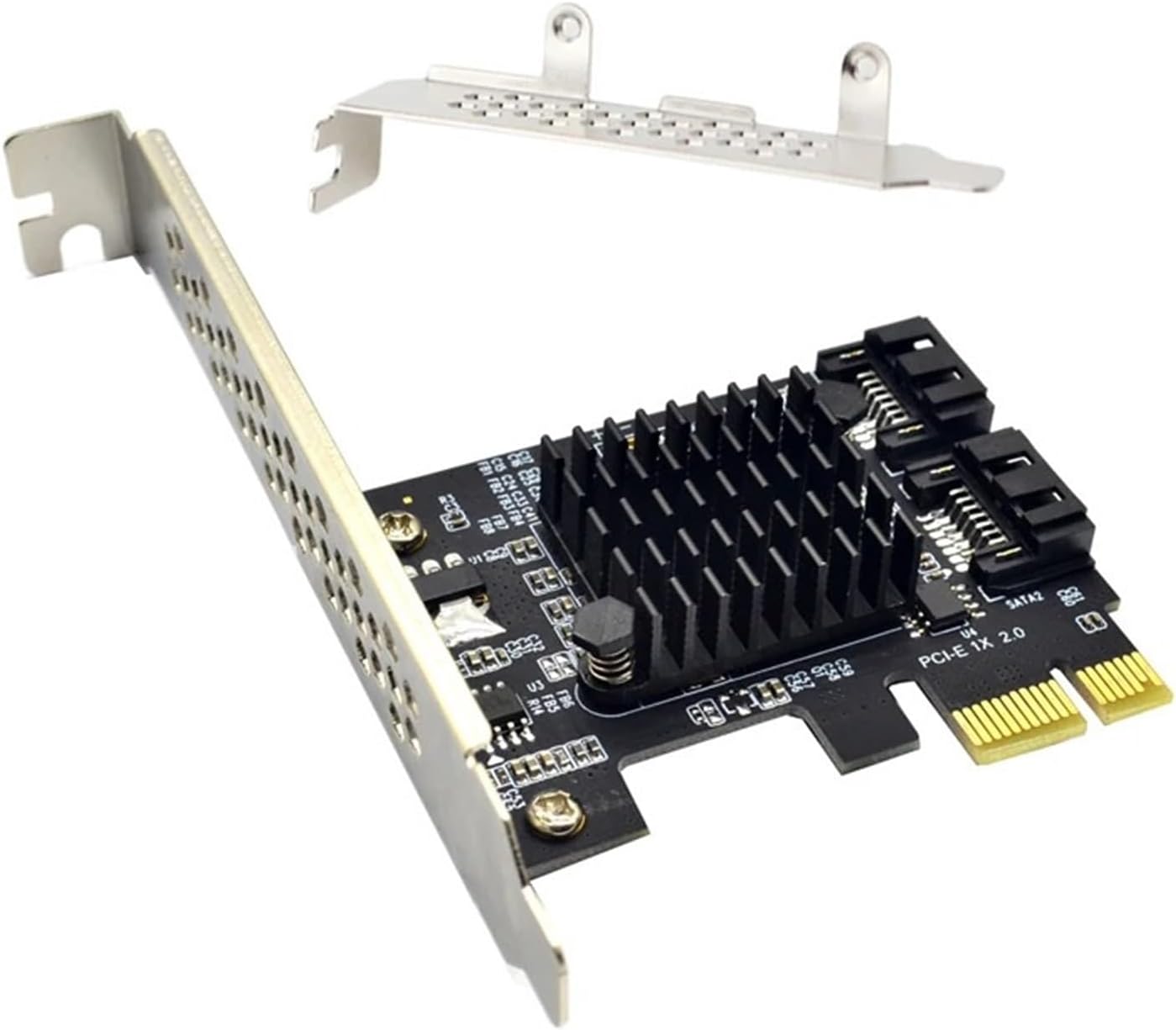 PCIE to Expansion Card 9125 Chip PCI Express X1 to 2 Port 3.0 6Gb Adapter Controller PCI-E Extension Card image 2
