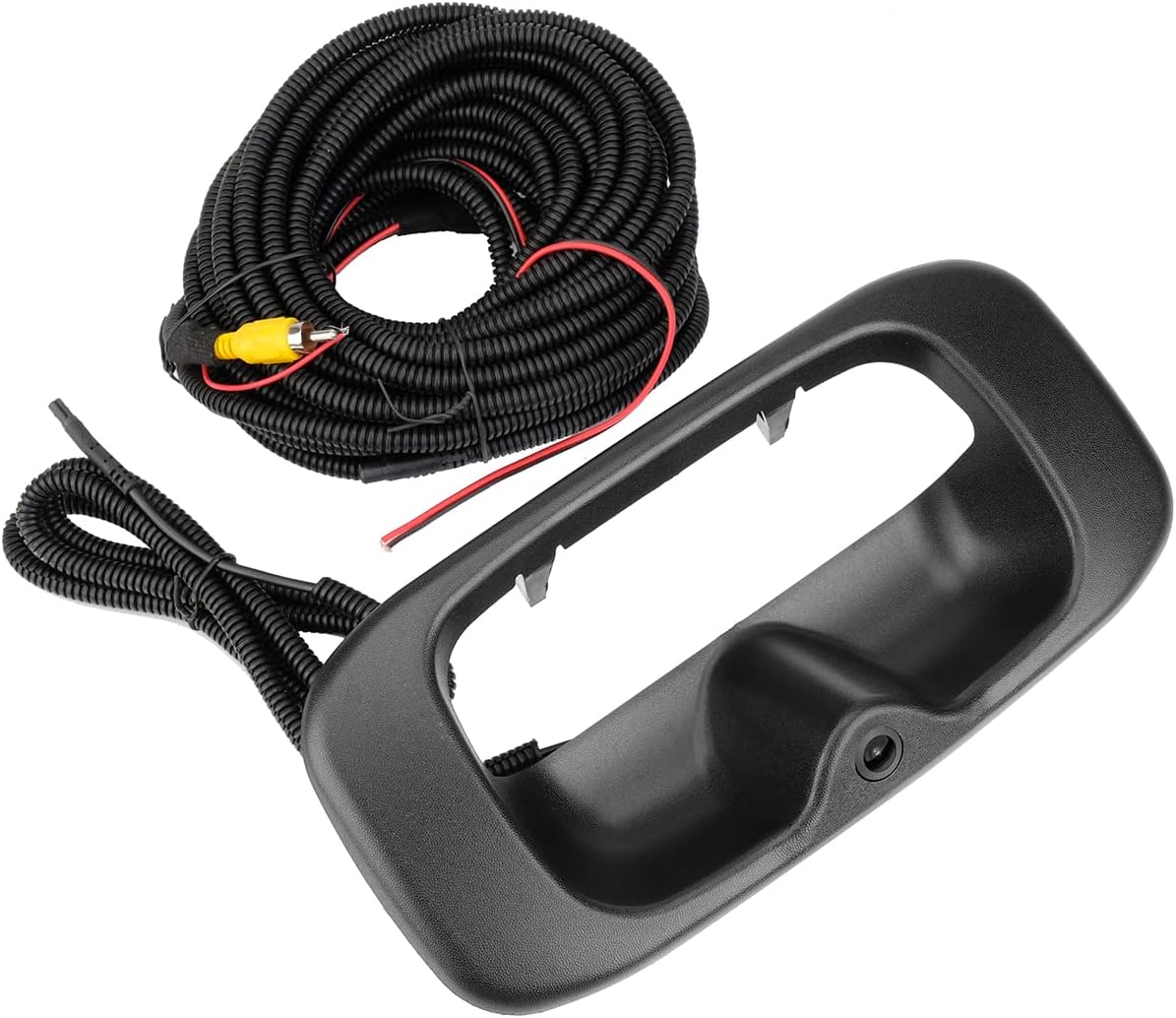 Rear View Backup Camera Tailgate Handle Camera Compatible with Chevy Silverado and GMC Sierra Years 1999-2006,Tailgate Door Handle Replacement Camera(Color: Black)