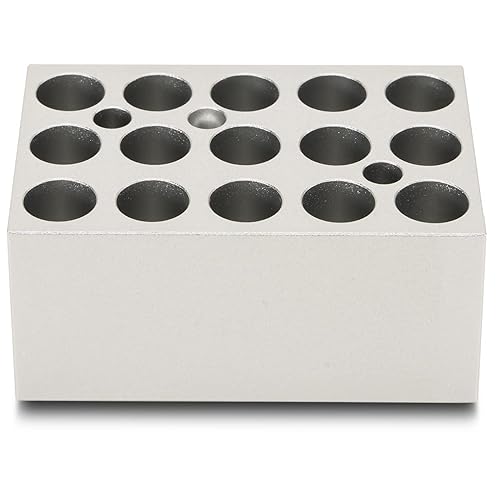 Miniatura 12 de ONiLAB 5mLx 6 Tubos de centrífuga Capacidad Bloque de calefacción de baño seco de aluminio científico para incubadora digital de baño seco..