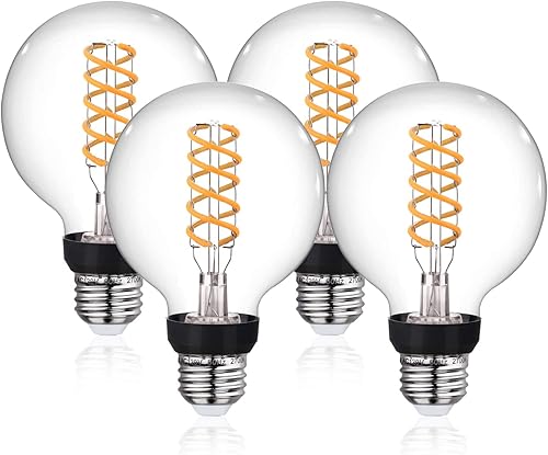 Bombillas LED G25 (G80) de 6 W, blanco cálido 2700 K, 6 W equivalente a 60 W, base E26 de 600 lm regulable con 80+ CRI, bombillas transparentes de