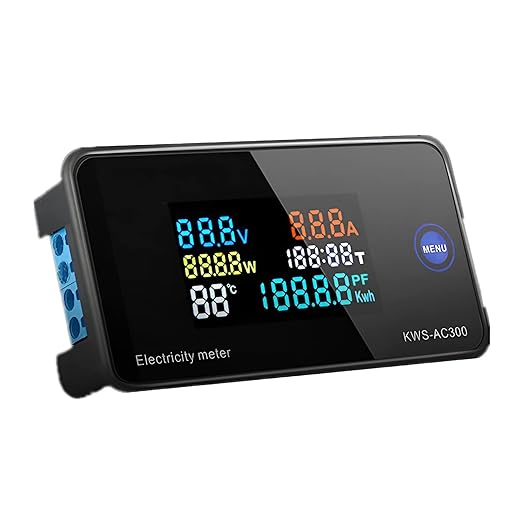 Serplex® Energy Meter, Voltmeter, 7 in 1 AC 50300V 100A Watt Meter