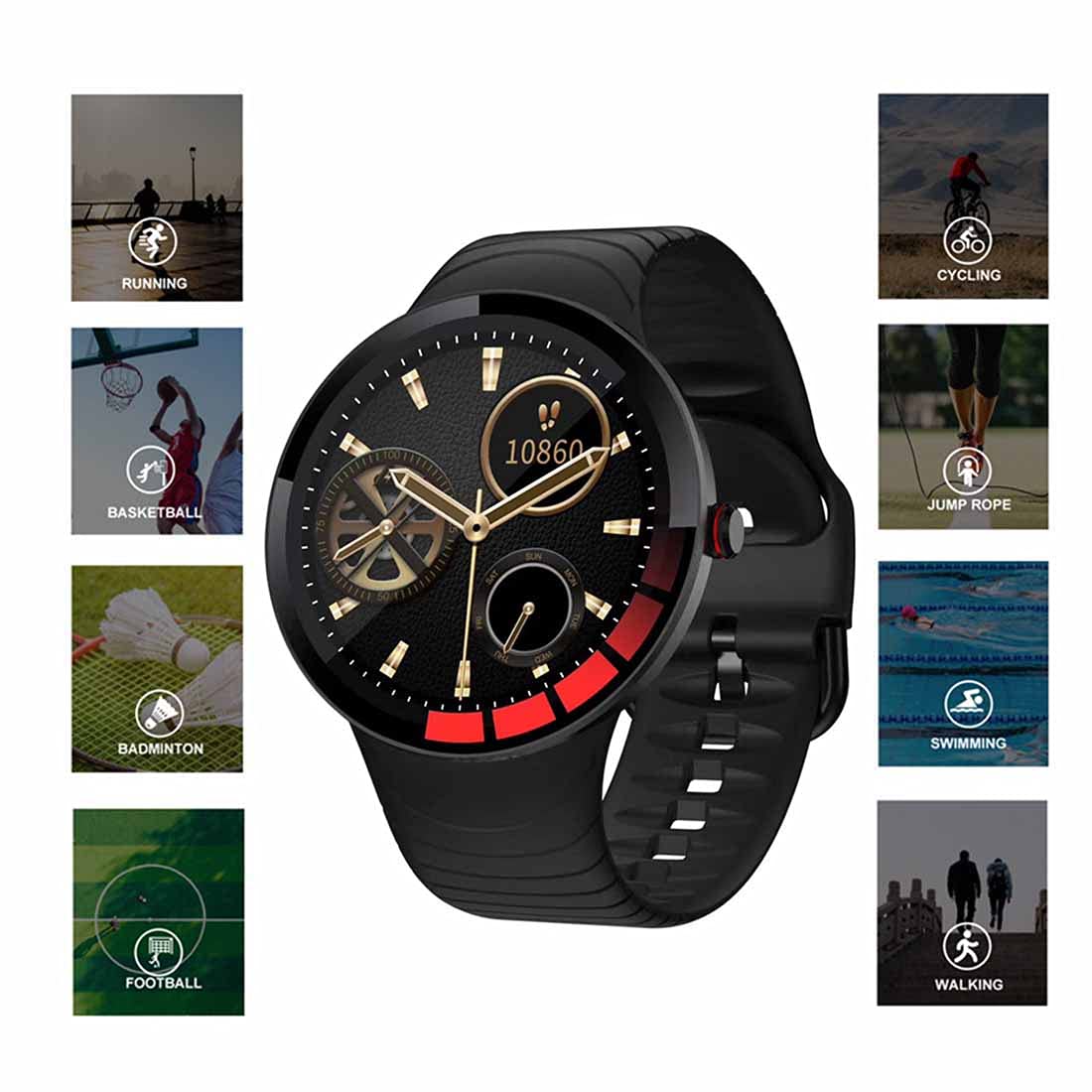 Smart Watch Fitness Activity Tracker pełny ekran dotykowy zegarki do spania IP67, wodoodporny smartwatch Bluetooth, krokomierze, dla systemu Android ios, unisex