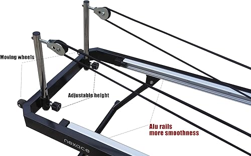 Miniatura 4 de Equipo de máquina reformadora de pilates de 91 pulgadas con resorte para entrenamiento en casa, reformador plegable para principiantes, tamaño grande