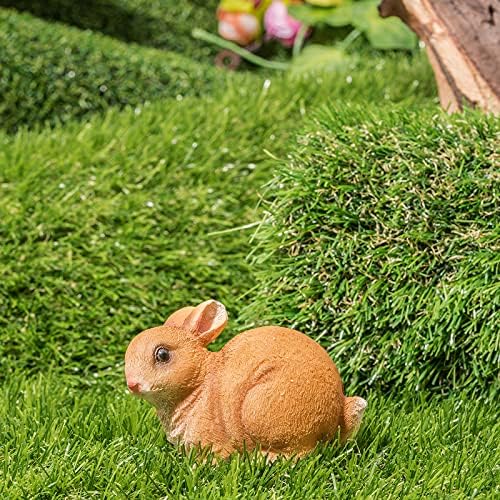 Pelle & Sol Set of 4 Bunny Rabbits - Garden Animal Outdoor Ornaments Decor Statue - Made form PolyResin