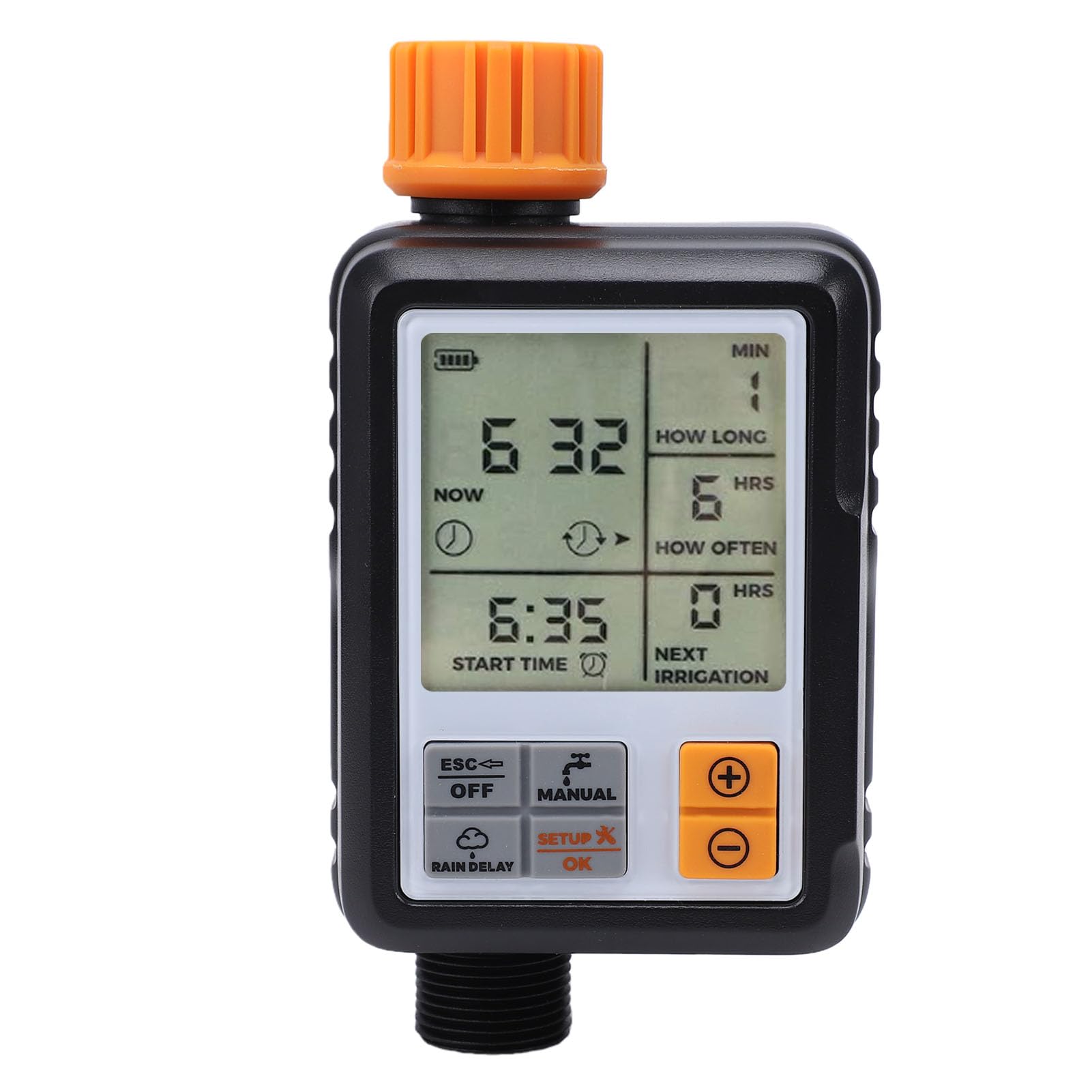 Yosoo Health Gear Temporizador de Riego Inteligente, de Riego Automático ABS con Protección IP55, Pantalla Grande, Rango de Funcionamiento de 33,8 a 104 °F para Césped, Jardín, Balcón