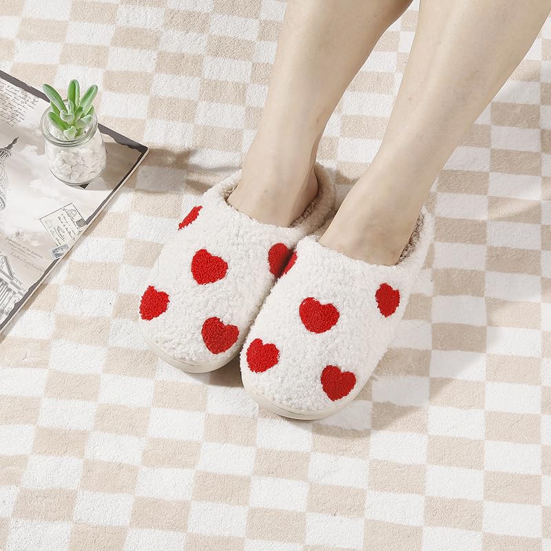 Image of Comfy House Slippers For Women Men, Ladies Fuzzy Bedroom Slippers,indoor Outdoor Memory Foam Shoes