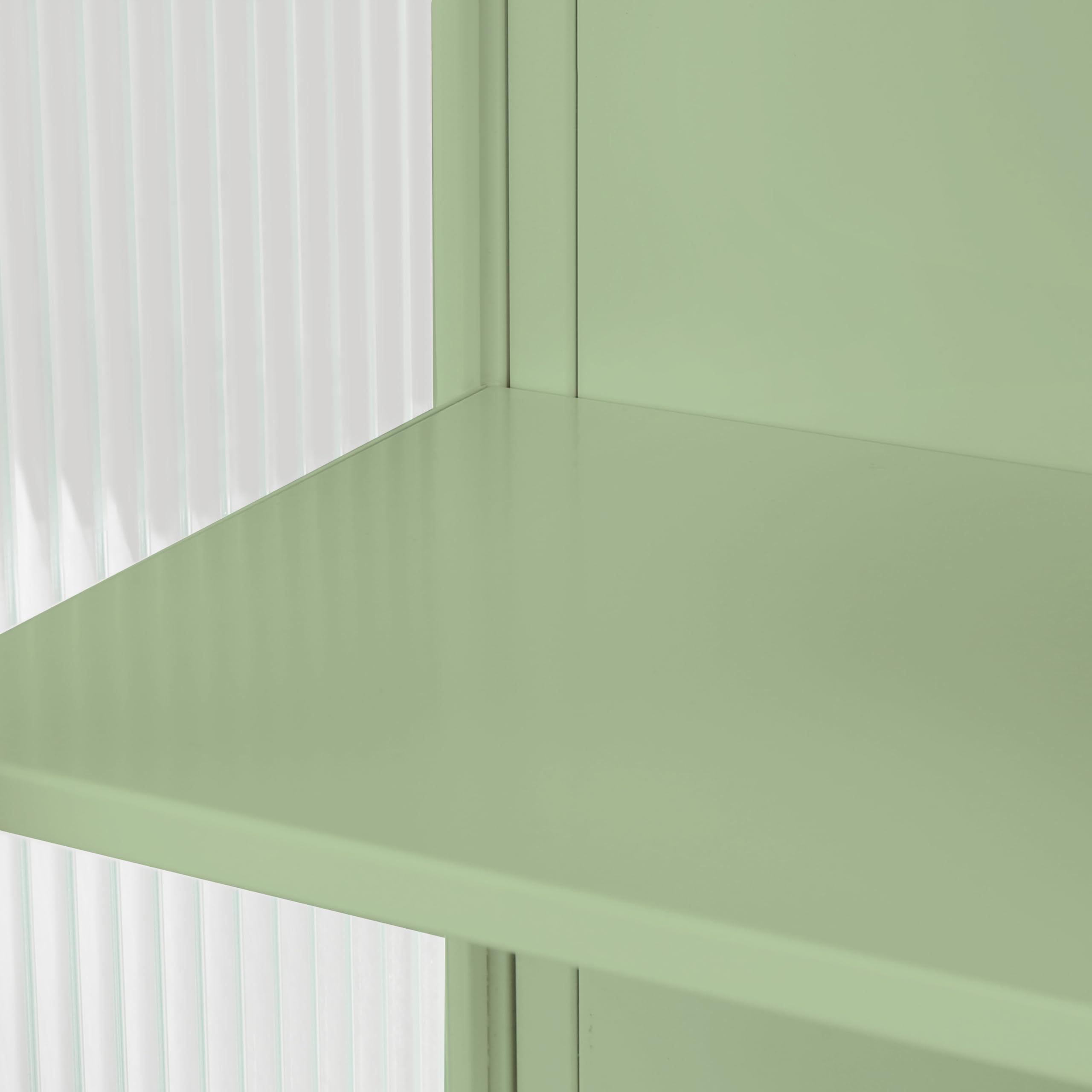 Moderner Hängeschrank Küchenschrank Wandschrank mit 2 Glastüren, Metal und Glas Badschrank Sideboard Hängend Medizinschrank mit Offener Stauraum und Handtuchhalter für Küche Bad, Grün, 60×23×78cm