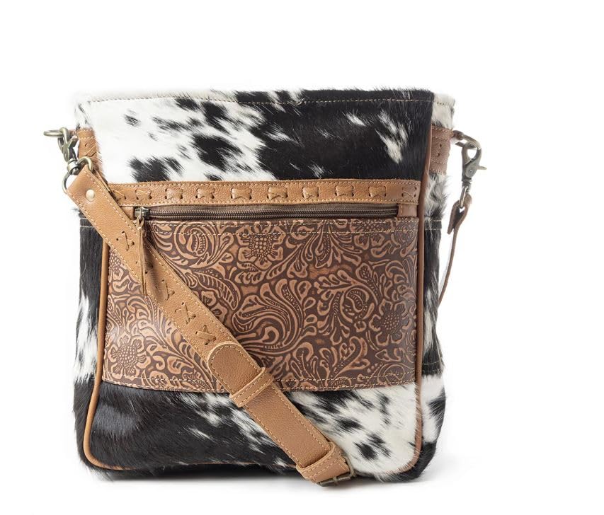 Myra Bag Black and White Forester Junction Concealed Carry Bag S