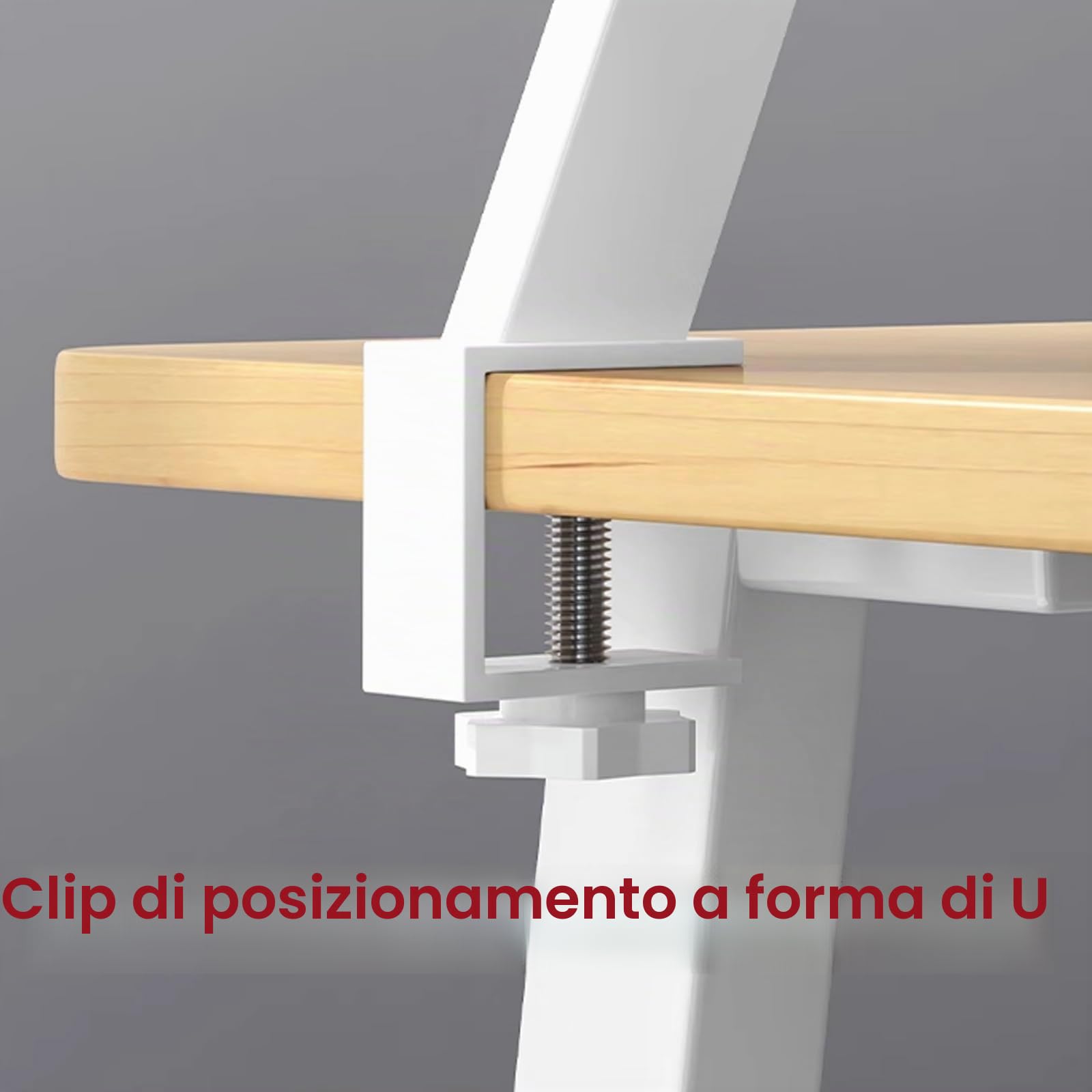 Mensola da scrivania regolabile con morsetto, organizer da scrivania espandibile per giocatori e oggetti essenziali per l'ufficio, supporto ergonomico per monitor e laptop, robusta piattaforma