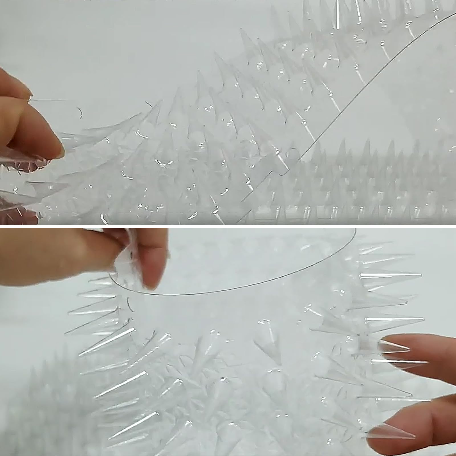 Esterilla de protección para gatos para exteriores, de plástico para jardín, entrenamiento disuasorio para interiores y exteriores, dispositivo de esteras de espiga, 42 x 8,2 x 2 cm (10 unidades),