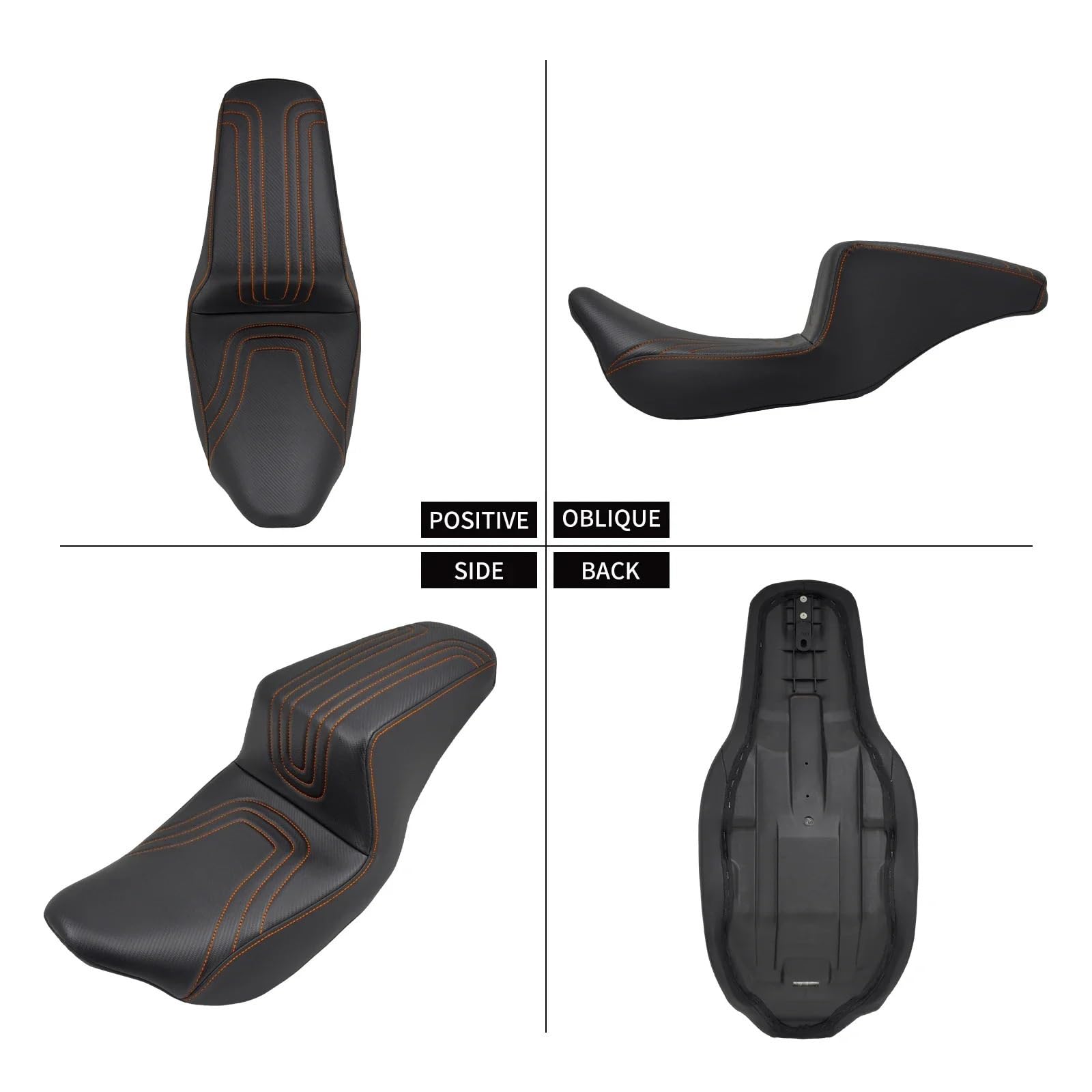 Do Touring Street Electra Glide Road Glide FLHR 2009-23 Siedzisko | Podwójna poduszka do siedzenia motocykla(Black line Seat)