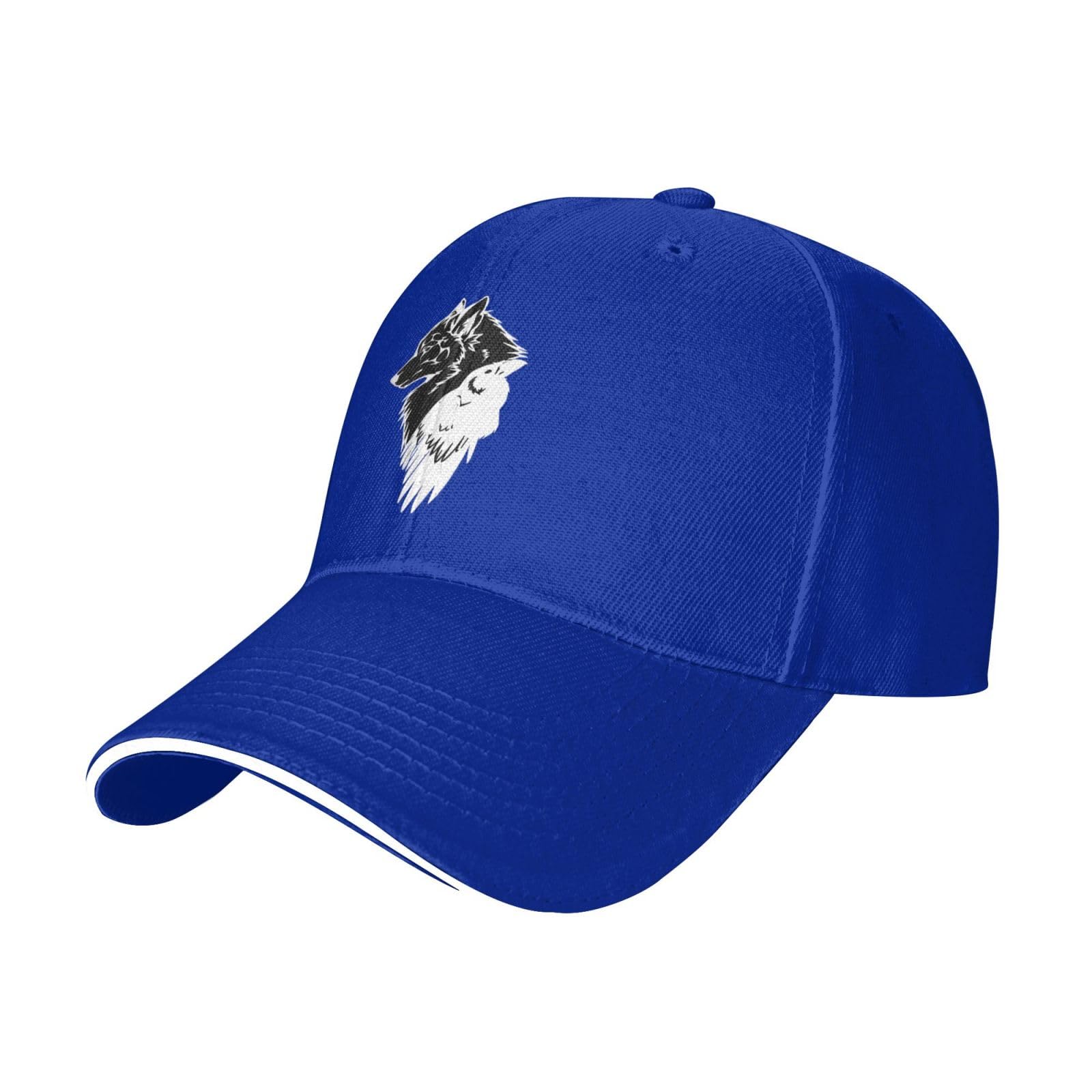 Viking Norse Wolf Raven Rune Baseball Cap Men Women - Classic Dad Hat Adjustable Plain Hat