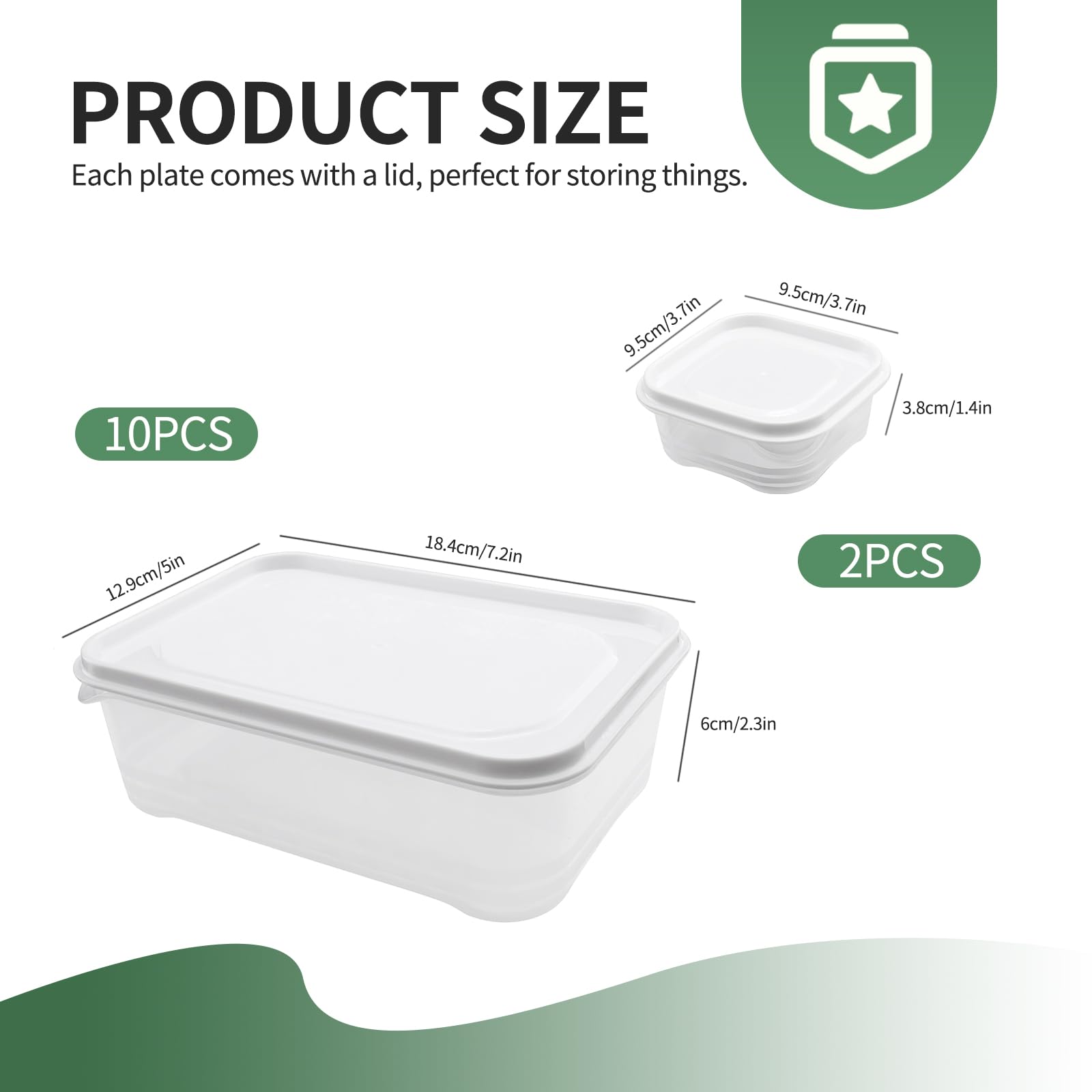 12 contenitori per alimenti, impilabili, contenitori in plastica con coperchio, per alimenti, set di contenitori per alimenti, organizer da cucina e stoccaggio