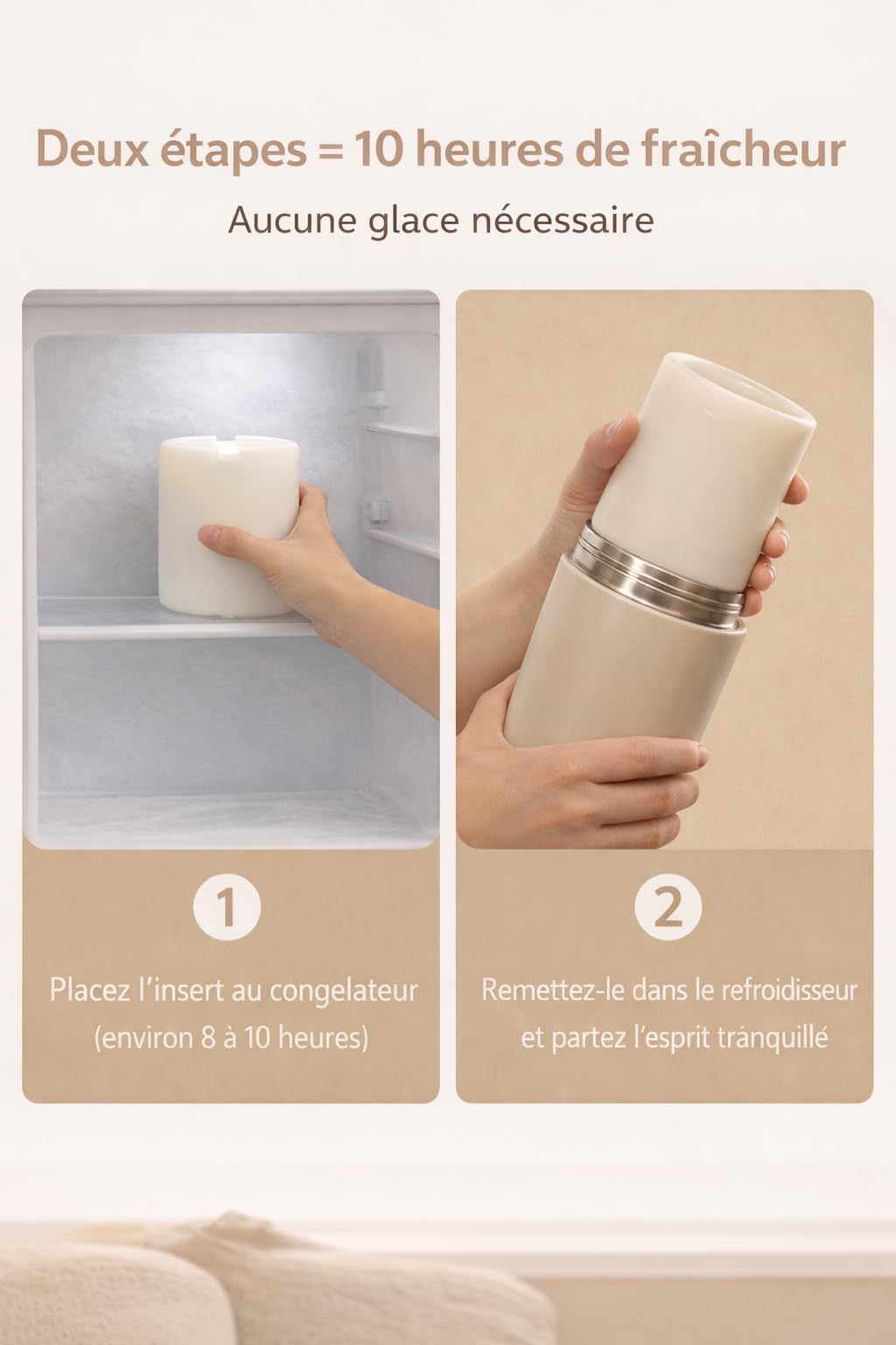 Glacière pour Lait Maternel | Sac Isotherme Portable pour Biberons – Compact, Étanche et Élégant