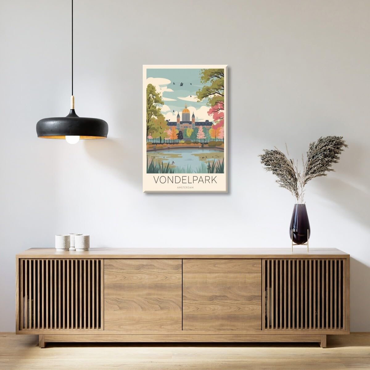 Amazon.com: Retro Vondelpark Amsterdam Wall Art Vintage Travel
