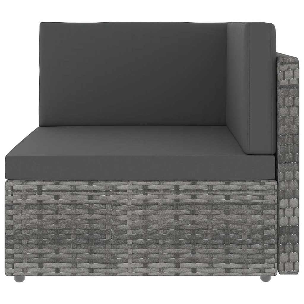 Odporny na warunki atmosferyczne rattan PE modułowy zestaw Szary 10