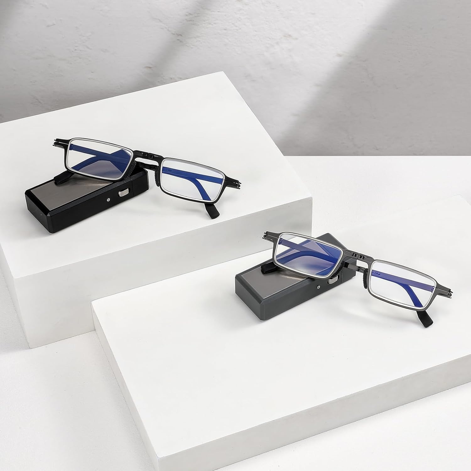 Folding Reading Glasses with Case Lightweight Blue Light Readers for Unisex Upgraded Hinges and Pocket-Size Design