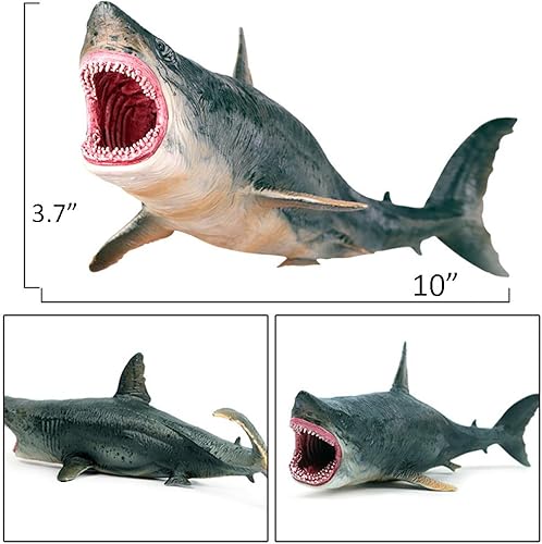 Miniatura 21 de EOIVSH Mosasaurus - Juguete grande de Mosasaurio gigante de pretector oceánico, mordiendo un pterosaurio, monstruo marino prehistórico, figura