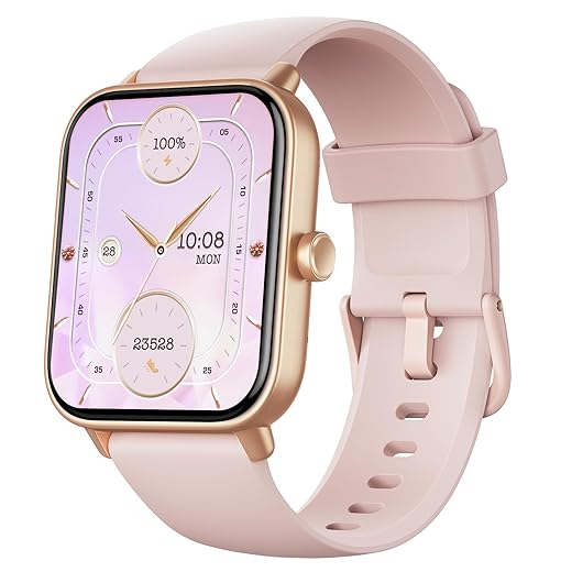 Fitness Tracker Smart Watch for Android Phones and iOS Phones Step Tracker Heart Rate Monitor, IP68 Waterproof Fitness Watch Sleep Monitoring, Calorie Counter, Pedometer Smartwatch for Women