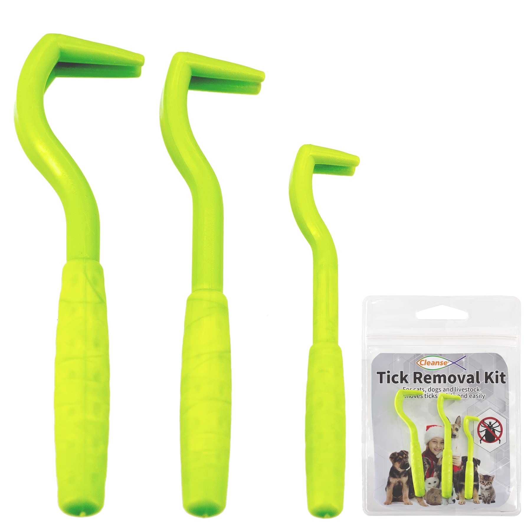 Tick Remover Tools for Dogs Cats Humans, Tick Removal Tool for Dogs Quick Easy and Painless Safely Remove a Tick, Tick Twister for Dogs Vary in 3 Size: the Only Design That Gets Rid of the Tick 3 pack