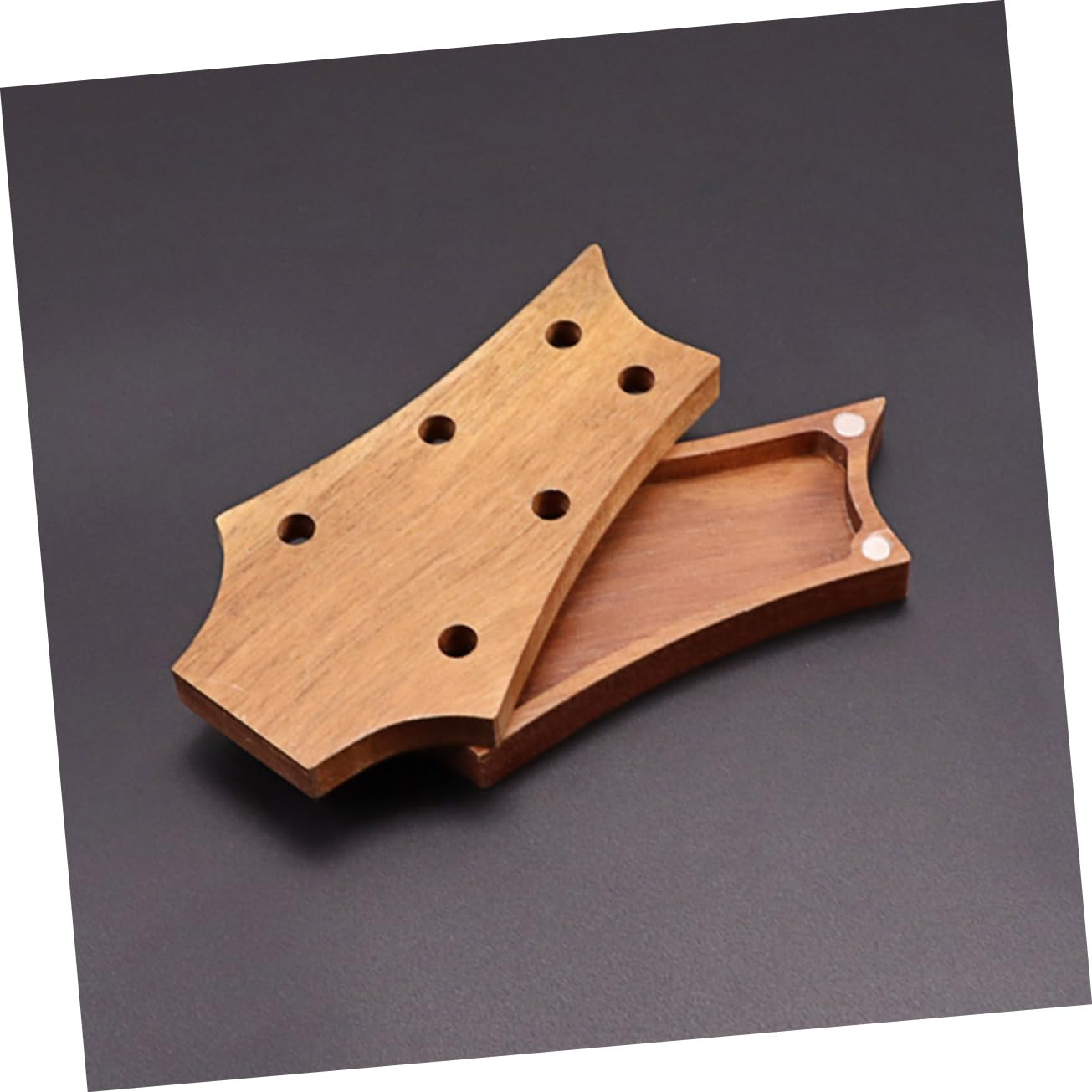 Kisangel Wear Resistant Guitar Holder Compact Plectrum Storage Organizer for Travel and Home Use Durable Natural Wood Material present for Guitar Enthusiasts