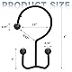 Titanker Shower Curtain Hooks Black, Minimalist Simple Double Glide Shower Curtain Rings, Rust Proof Metal Shower Hooks Rings for Bathroom Shower Rods Curtains, Set of 12 Hooks Product Image 2