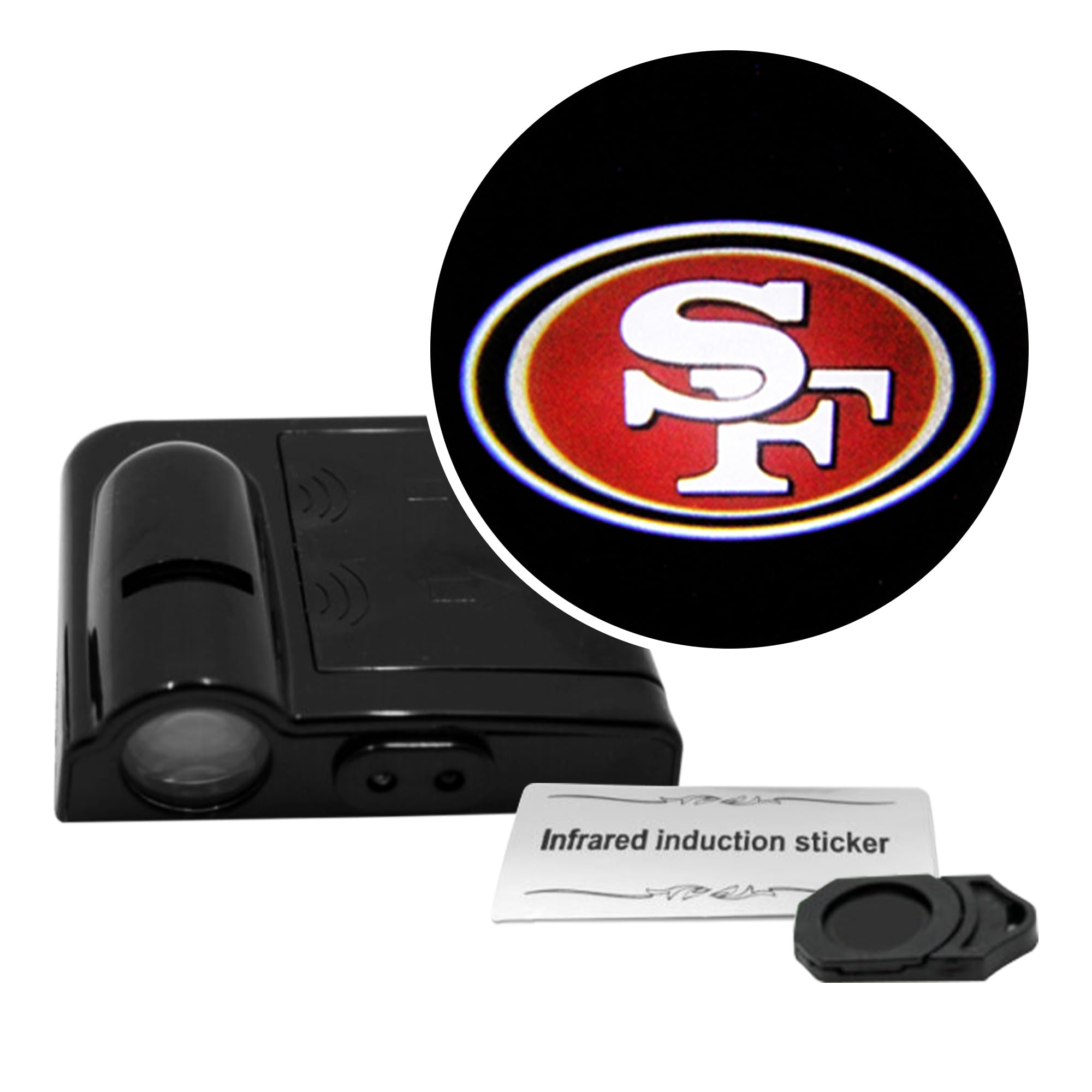 LED Car Door Light - Officially Licensed NFL Wireless Projector - Show Your Team Pride - Battery Powered, Easy Install