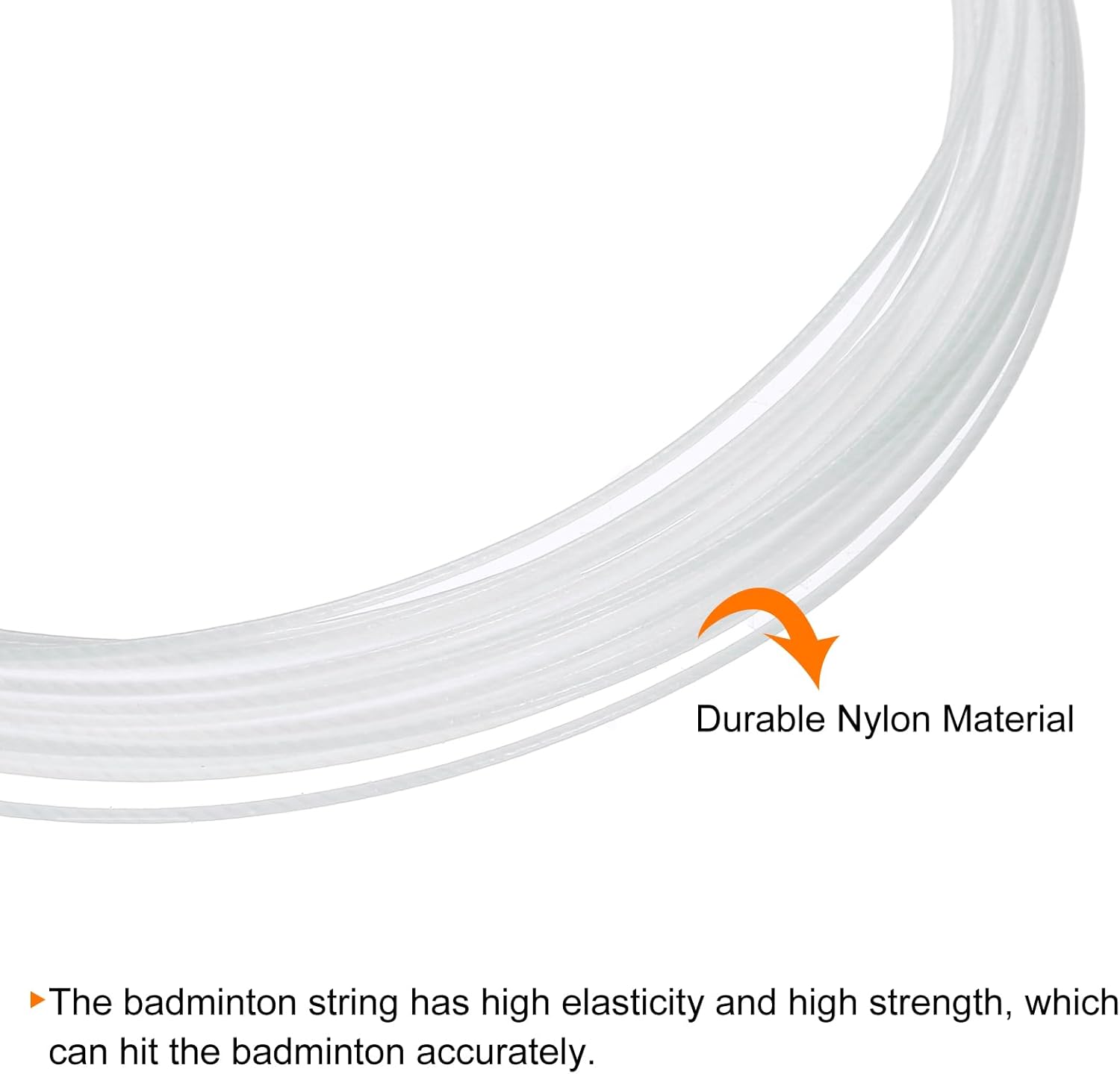 PATIKIL 10M バドミントンラケットストリング 10本パック 丈夫なナイロンラケット交換用ライン スレッドワイヤー 高弾性