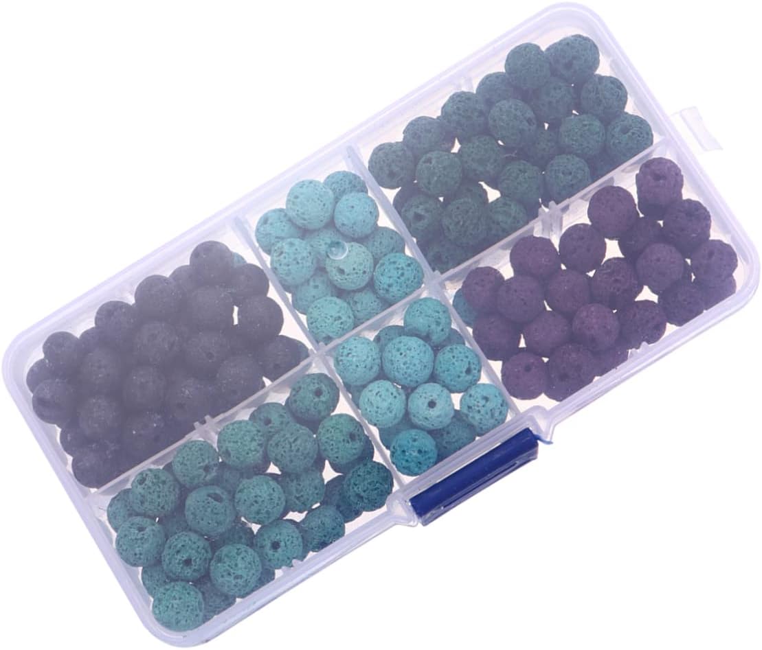 SHINEOFI 200pcs Artificial Volcanic Stone Beads for Jewelry Making Spacer Beads for Necklaces Bracelets Earrings and Crafts and Design