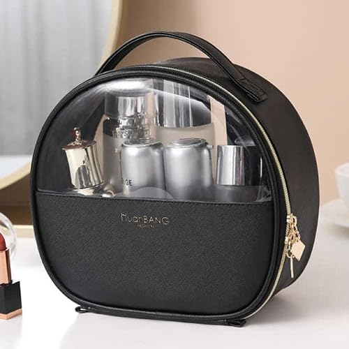 Miniatura 2 de ZBOLI Neceser de viaje para mujer, con capacidad para champú de tamaño completo, con compartimento organizador de joyas, bolsa de maquillaje extra