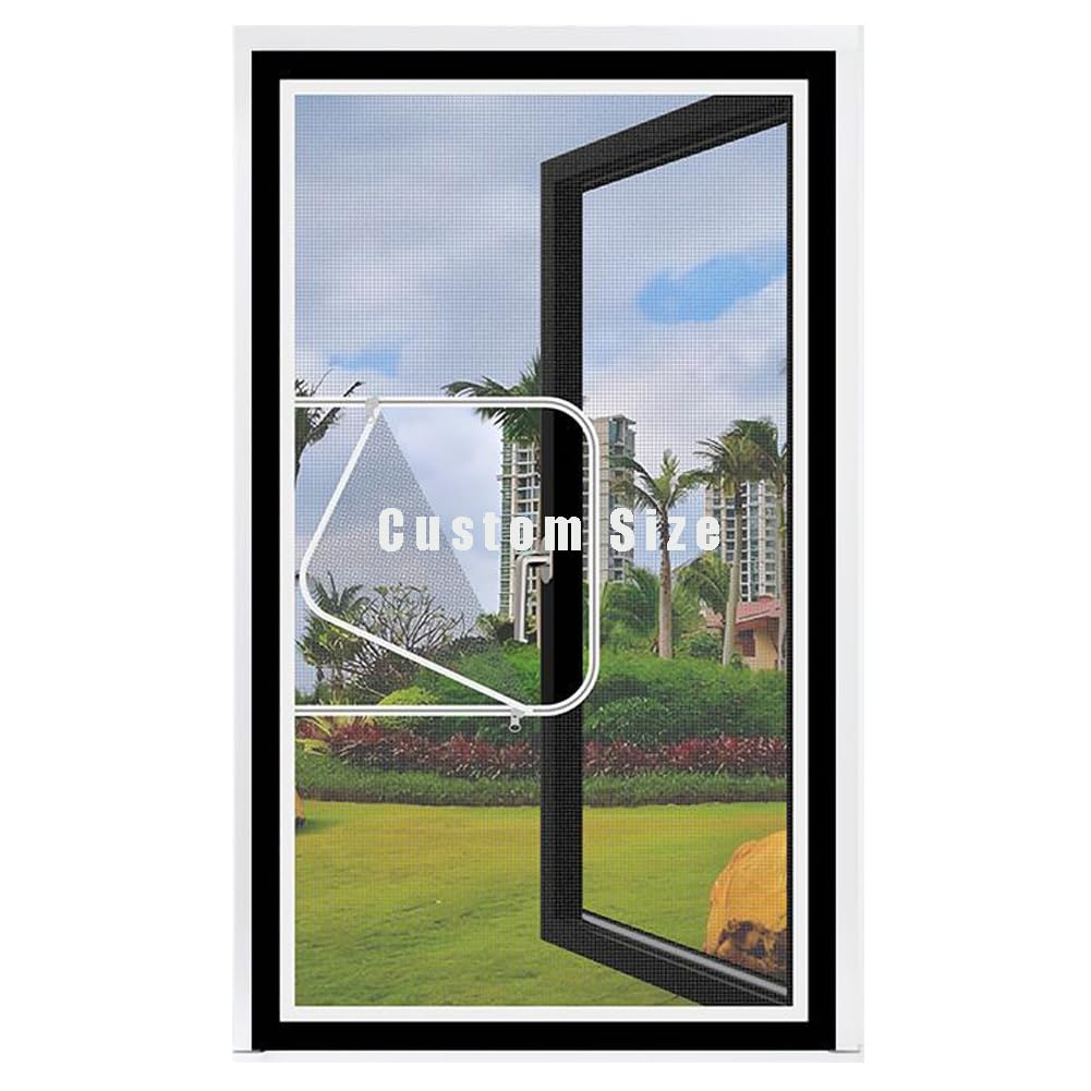 Custom Size Window Screen Mesh, Self-Adhesive Netting, Mosquito Window Nets To Keep Bugs Out, Anti-Scratch Balcony Window Protection Net for Cat