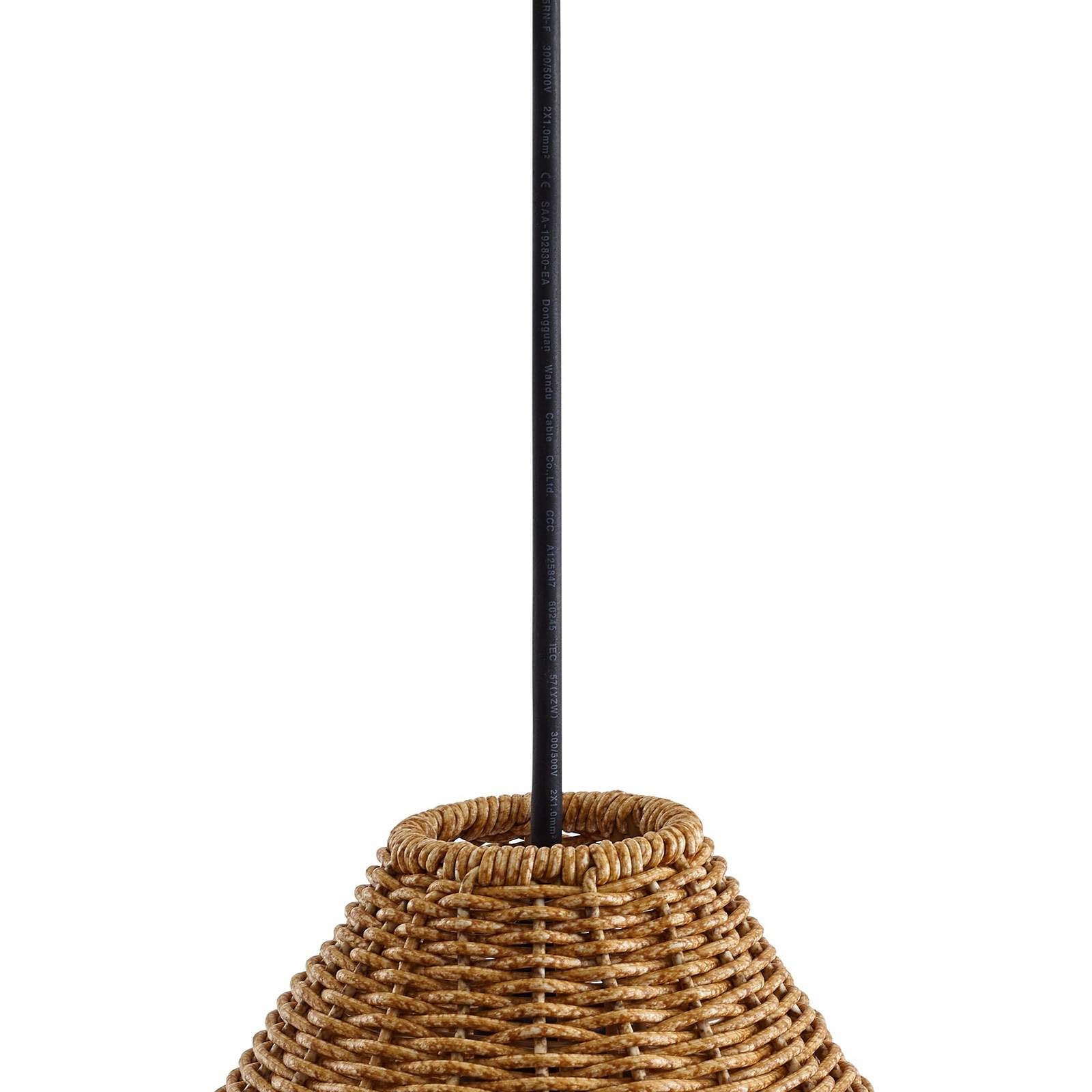 Lucande Lámpara para exterior Taniola (Tradicional) en Marrón hecho de Madera (2 llamas, E27) lámpara colgante