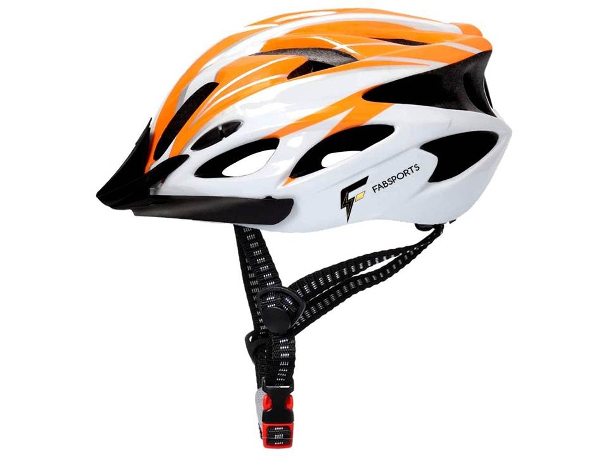 FABSPORTS Light Weight Bicycle/Bike Helmet with Flexible Padding for Kids and Adults, Adjustable Size, for Road & Mountain Cycling/Skating (Orange) (B097Z95BGR) Amazon Price History, Amazon Price Tracker