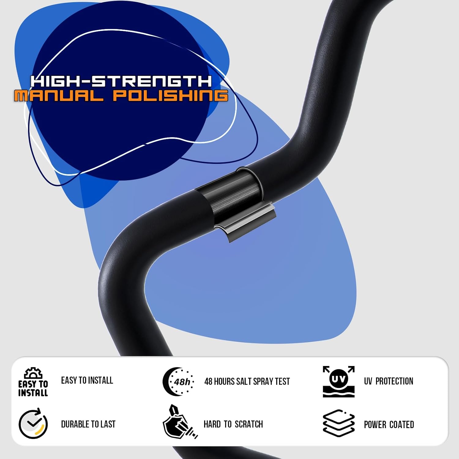 Mustache Crash Bar Engine Guard Highway Bar Compatible with Honda VT1100C Shadow Spirit VT1100C2 Shadow Sabre 2000-2007 (Black)