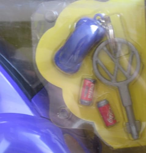 Miniatura 4 de Barbie Volkswagen Beetle vehículo (púrpura) con llavero real (2000)