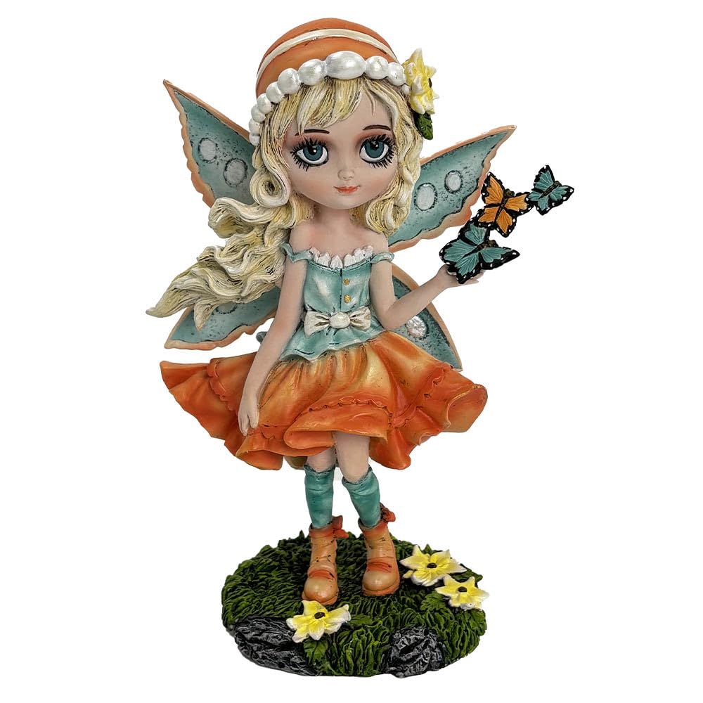 Nemesis Now Fairy Figurine, Hand-Painted Decorative Statue, Decor for Garden Shelf and Home - Summer FAE