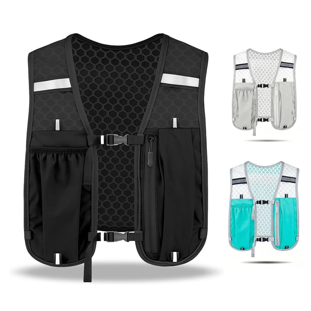 Running Vest,Lightweight Hydration Backpack,Breathable Reflective Running Backpacks for Unisex Outdoor Sports, Marathon,Trail Race, Cycling, Hiking-image-12