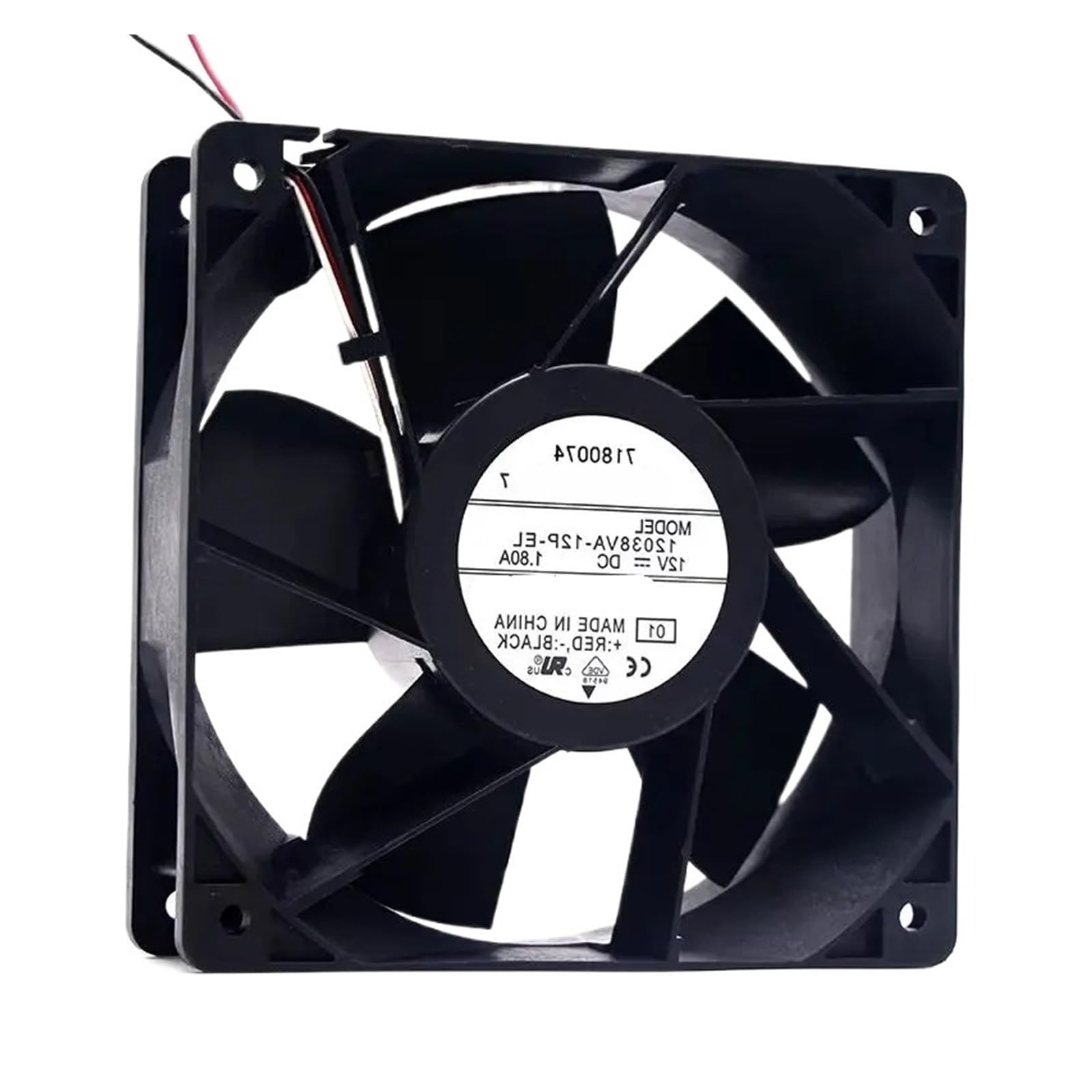 WEUSANXPL 12038VA-12P-EL DC 12V 1.8A 120x120x38mm 3-Wire Cooling Fan